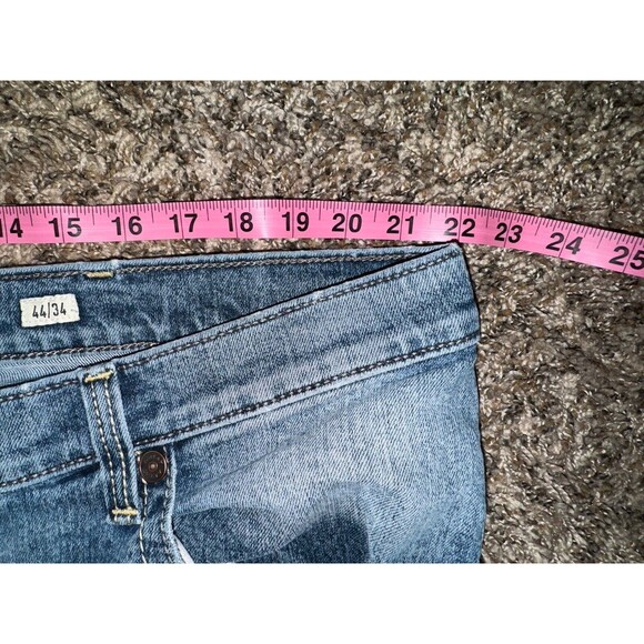 MEN'S ARIAT M4 STRAIGHT STOCKTON DENIM JEANS Light Wash 44 X 34 Faded Distressed - Picture 15 of 16